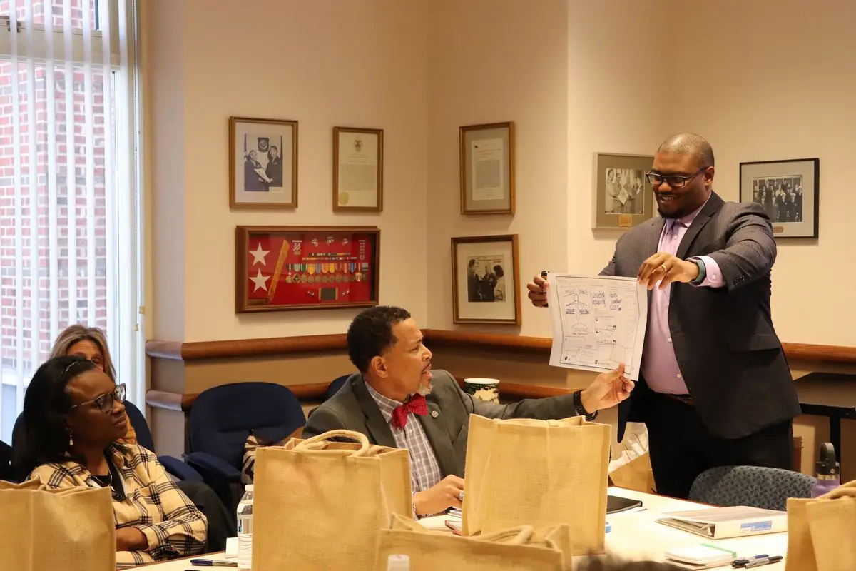 Breakout activity during a leadership program